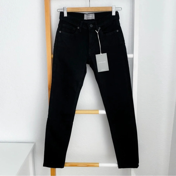 Everlane The Mid Rise Skinny Jeans Black Ankle Length NEW NWT Classic size 24 - Picture 4 of 14